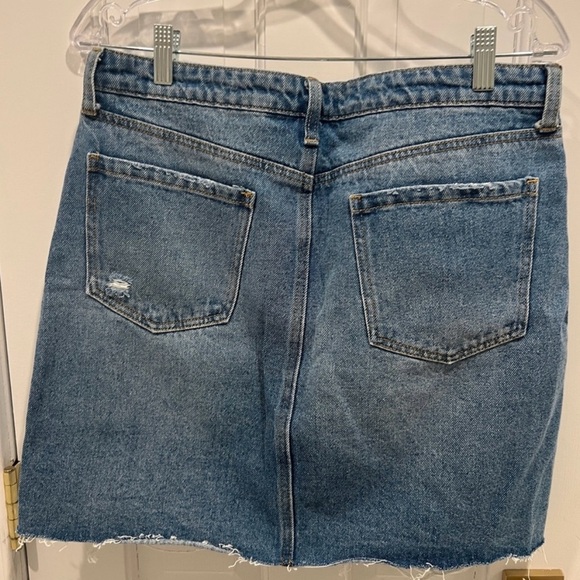 BP. Nordstrom Denim Miniskirt Classic Light Destroy Wash Women’s Size 32 - Picture 4 of 6